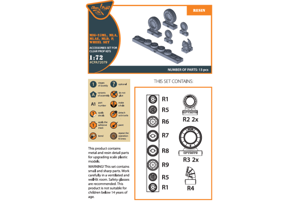 Shop 1/72 MiG-23ML, MLD, P, MLAE Wheel set Scale Plastic Models and Accessories. Resin Parts. Clear Prop Models Online Store
