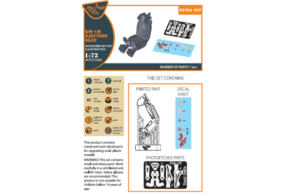 Shop 1/72 KM-1M Ejection seat for CP kits and other Scale Plastic Models and Accessories. Resin Parts. Clear Prop Models Online Store