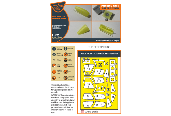 Shop 1/72 F-2B Fighter double-sided painting mask on "yellow kabuki paper" for Finemolds kits Scale Plastic Models and Accessories. Resin Parts. Clear Prop Models Online Store