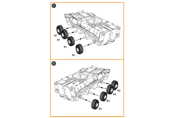 Shop 1/72 BTR-4 Wheel set Scale Plastic Models and Accessories. Resin Parts. Clear Prop Models Online Store