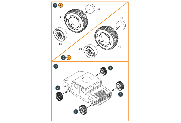 Shop 1/72 HMMWV Wheel set 37x12,5 Tires for T-Model kits Scale Plastic Models and Accessories. Resin Parts. Clear Prop Models Online Store