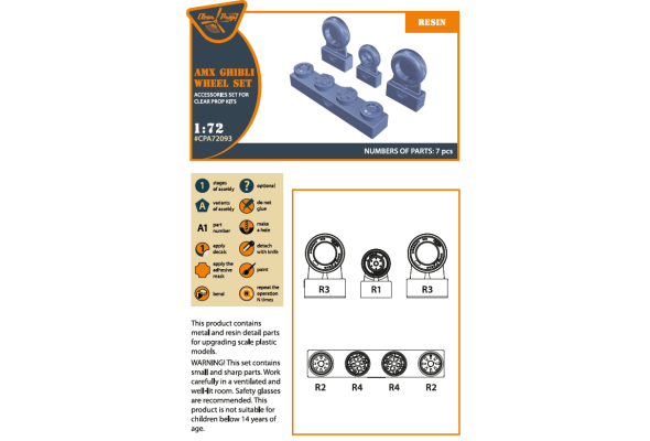 Shop 1/72 AMX Ghibli wheel set for Italeri kits Scale Plastic Models and Accessories. Resin Parts. Clear Prop Models Online Store