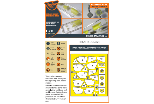 Shop 1/72 Mirage-2000N double-sided painting mask on "yellow kabuki paper" for Dream Model kits Scale Plastic Models and Accessories. Resin Parts. Clear Prop Models Online Store