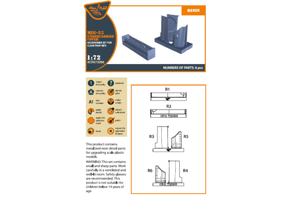 Shop 1/72 MiG-23 undercarriage covers for CP kits Scale Plastic Models and Accessories. Resin Parts. Clear Prop Models Online Store