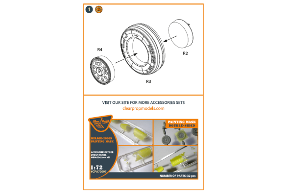 Shop 1/72 Mirage-2000 wheel set Scale Plastic Models and Accessories. Resin Parts. Clear Prop Models Online Store