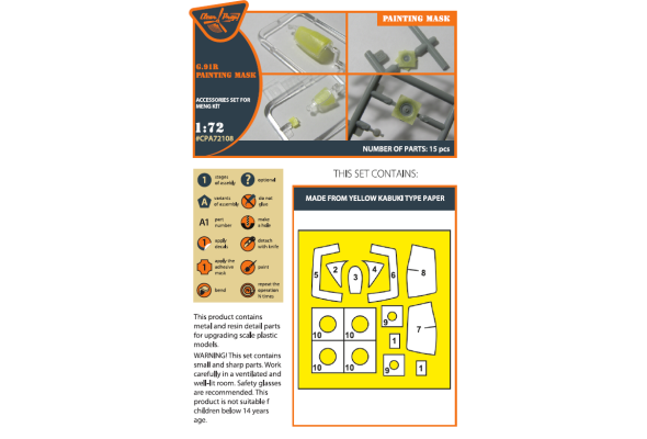 Shop 1/72 G.91R painting mask on "yellow kabuki paper" for MENG kits Scale Plastic Models and Accessories. Resin Parts. Clear Prop Models Online Store