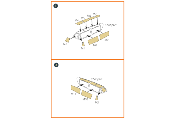 Shop 1/72 Me-262B-1A/U1 painting mask on "yellow kabuki paper" for REVELL kit Scale Plastic Models and Accessories. Resin Parts. Clear Prop Models Online Store