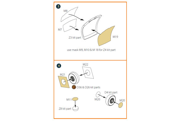 Shop 1/72 OV-1B Mohawk "Pilot School" painting mask on "yellow kabuki paper" for CP kit CP72038 Scale Plastic Models and Accessories. Resin Parts. Clear Prop Models Online Store