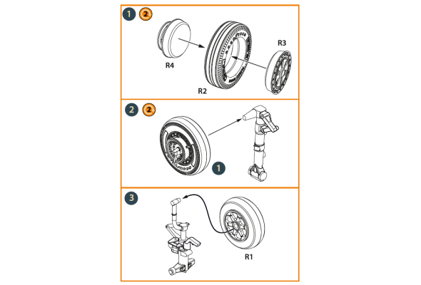 Shop 1/72 F-86A wheel set type 2 for CP kits Scale Plastic Models and Accessories. Resin Parts. Clear Prop Models Online Store