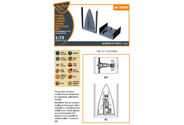 Shop 1/72 F-86A Canopy frame detailing set for CP kits Scale Plastic Models and Accessories. Resin Parts. Clear Prop Models Online Store