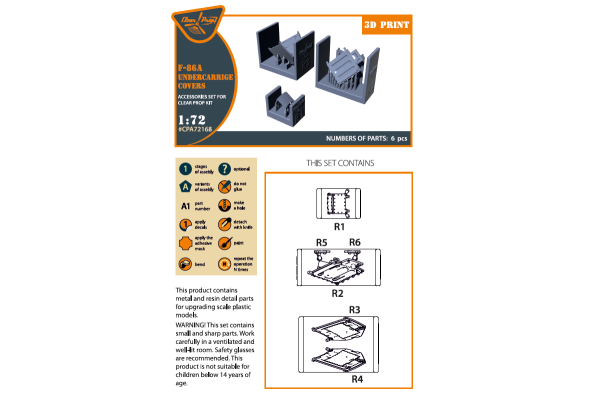 Shop 1/72 F-86A undercarriage covers for CP kits Scale Plastic Models and Accessories. Resin Parts. Clear Prop Models Online Store