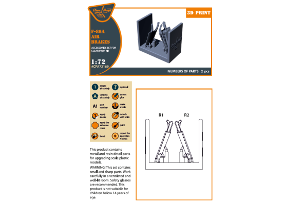Shop 1/72 F-86A air brakes for CP kits Scale Plastic Models and Accessories. Resin Parts. Clear Prop Models Online Store