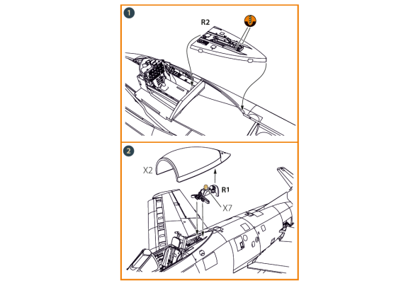 Shop 1/72 F-86A Open canopy frame detailing set for CP kits Scale Plastic Models and Accessories. Resin Parts. Clear Prop Models Online Store