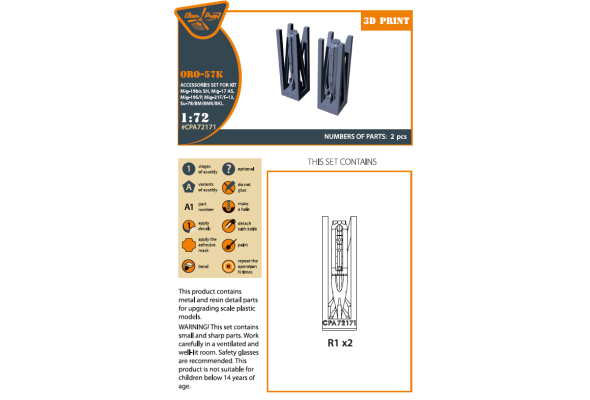 Shop 1/72 ORO-57K used on the following airplanes: MiG-19S/P, MiG-15bis/Sh, MiG-17AS, MiG-21F/F13/PF, Su-7/Su-7B/BMK/BKL Scale Plastic Models and Accessories. Resin Parts. Clear Prop Models Online Store