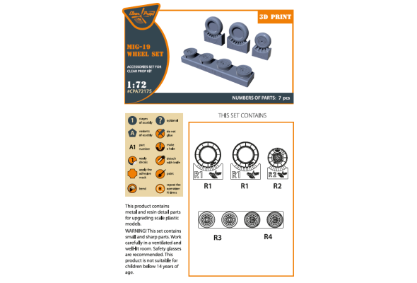 Shop 1/72 MiG-19 wheel set for CP kits Scale Plastic Models and Accessories. Resin Parts. Clear Prop Models Online Store