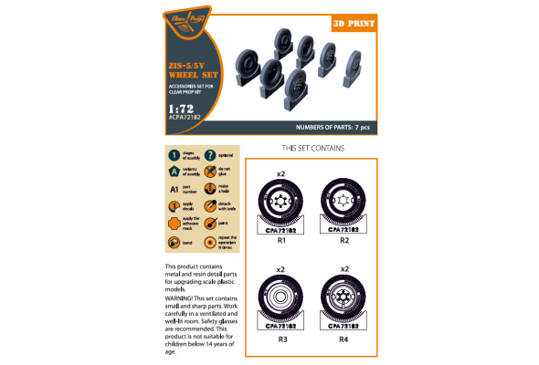 Shop 1/72 ZiS-5/5V wheel set Scale Plastic Models and Accessories. Resin Parts. Clear Prop Models Online Store