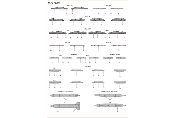 Shop 1/72 MiG-23ML, MLA, MLD, P, MLAE standard stencils for CP kits and other Scale Plastic Models and Accessories. Resin Parts. Clear Prop Models Online Store