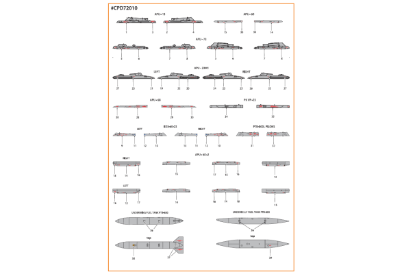 Shop 1/72 MiG-23ML, MLA standard stencils for grey paint schemes for CP kits and other Scale Plastic Models and Accessories. Resin Parts. Clear Prop Models Online Store