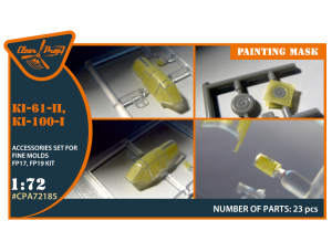 Shop 1/72 Ki-61-II, Ki-100-I painting mask on "yellow kabuki paper" for Finemolds FP17, FP19 kits Scale Plastic Models and Accessories. Resin Parts. Clear Prop Models Online Store