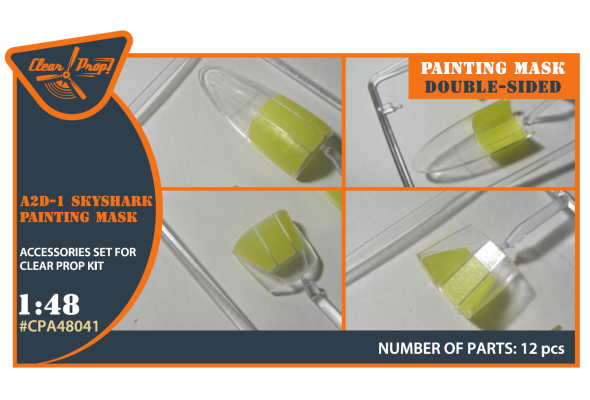 Shop 1/48 A2D-1 Skyshark double-sided painting mask on "yellow kabuki paper for CP kits Scale Plastic Models and Accessories. Resin Parts. Clear Prop Models Online Store