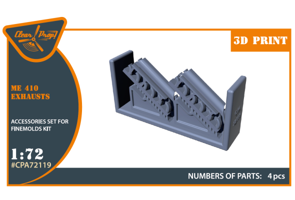 Shop 1/72 Me-410 B-1/U2/U4/R4 exhausts for Finemolds kits Scale Plastic Models and Accessories. Resin Parts. Clear Prop Models Online Store
