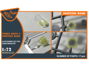Shop 1/72 Fairey Delta 2 painting mask on "yellow kabuki paper" for Dora Wings kit Scale Plastic Models and Accessories. Resin Parts. Clear Prop Models Online Store