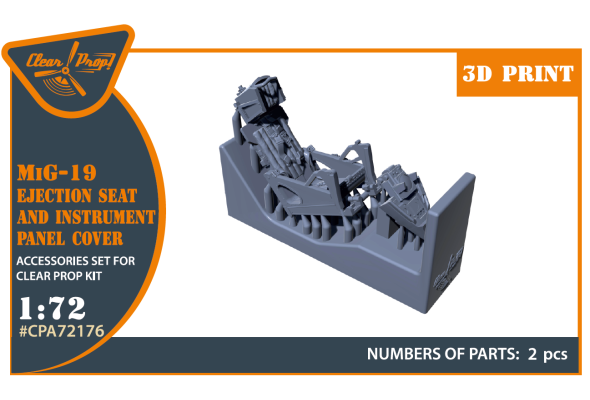 Shop 1/72 MiG-19 Ejection seat and instrument panel cover for CP kits Scale Plastic Models and Accessories. Resin Parts. Clear Prop Models Online Store