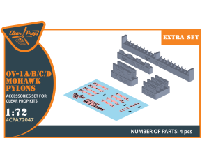Shop 1/72 OV-1 A/B/C/D Mohawk pylons for CP kit Scale Plastic Models and Accessories. Resin Parts. Clear Prop Models Online Store