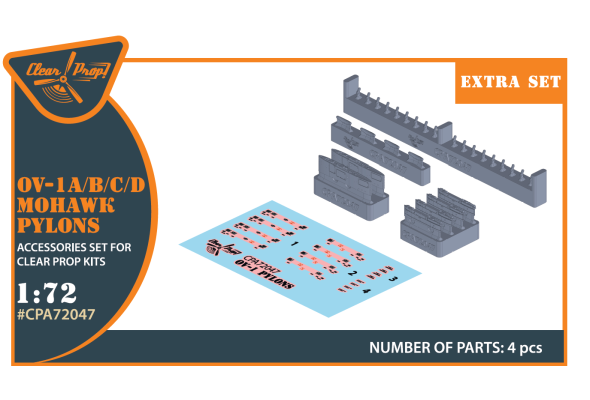 Shop 1/72 OV-1 A/B/C/D Mohawk pylons for CP kit Scale Plastic Models and Accessories. Resin Parts. Clear Prop Models Online Store