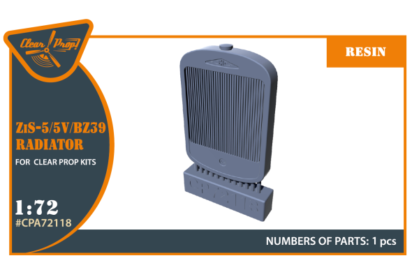 Shop 1/72 ZiS-5/5V/BZ39 Radiator for CP kits Scale Plastic Models and Accessories. Resin Parts. Clear Prop Models Online Store
