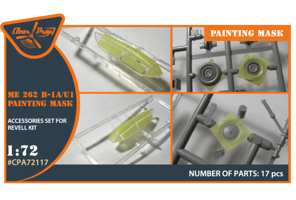 Shop 1/72 Me-262B-1A/U1 painting mask on "yellow kabuki paper" for REVELL kit Scale Plastic Models and Accessories. Resin Parts. Clear Prop Models Online Store