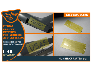 Shop 1/48 F-86A pre-cut patterns for numbers and lettering painting mask on "yellow kabuki paper" for CP4825 kit Scale Plastic Models and Accessories. Resin Parts. Clear Prop Models Online Store