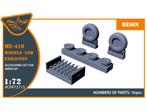 Shop 1/72 Me-410 B-1/U2/U4/R4 wheel set and exhaust Scale Plastic Models and Accessories. Resin Parts. Clear Prop Models Online Store