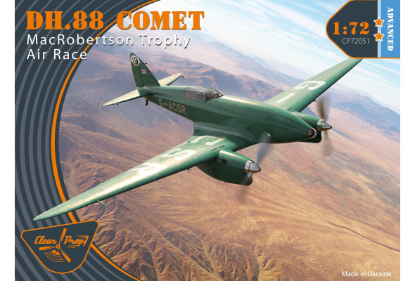 Shop 1/72 DH.88 COMET DH.88 Comet MacRobertson Trophy Air Race Scale Plastic Models and Accessories. Resin Parts. Clear Prop Models Online Store