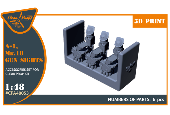 Shop 1/48 Mk.18, A-1 gun sights Scale Plastic Models and Accessories. Resin Parts. Clear Prop Models Online Store