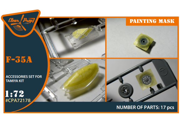Shop 1/72 F-35A painting mask on "yellow kabuki paper" for Tamiya kit Scale Plastic Models and Accessories. Resin Parts. Clear Prop Models Online Store