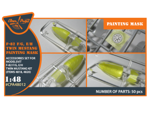 Shop 1/48 F-82F/G, E/H Twin Mustang painting mask on "yellow kabuki paper" for Modelsvit kits 4818/4820 Scale Plastic Models and Accessories. Resin Parts. Clear Prop Models Online Store