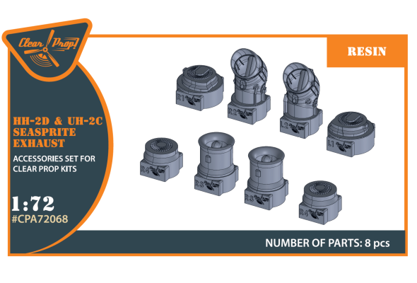 Shop 1/72 UH-2C/HH-2D SEASPRITE resin exhaust Scale Plastic Models and Accessories. Resin Parts. Clear Prop Models Online Store
