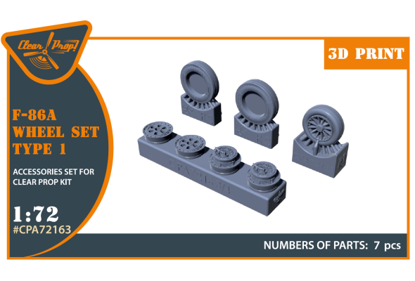 Shop 1/72 F-86A wheel set type 1 for CP kits Scale Plastic Models and Accessories. Resin Parts. Clear Prop Models Online Store
