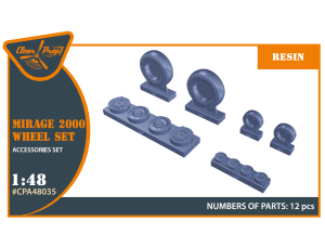 Shop 1/48 Mirage-2000 wheel set Scale Plastic Models and Accessories. Resin Parts. Clear Prop Models Online Store