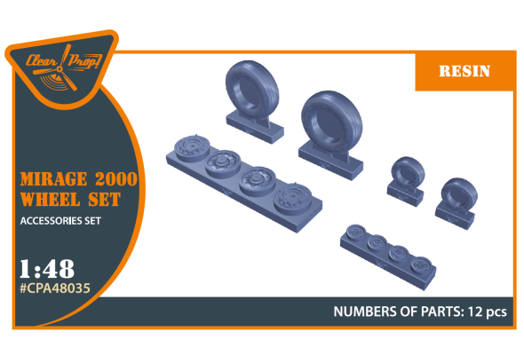 Shop 1/48 Mirage-2000 wheel set Scale Plastic Models and Accessories. Resin Parts. Clear Prop Models Online Store