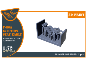 Shop 1/72 F-86A Ejection seat early for CP kits Scale Plastic Models and Accessories. Resin Parts. Clear Prop Models Online Store
