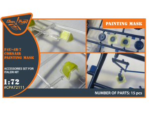 Shop 1/72 F4U-4B/7 Corsair painting mask on "yellow kabuki paper" for Italeri kits Scale Plastic Models and Accessories. Resin Parts. Clear Prop Models Online Store