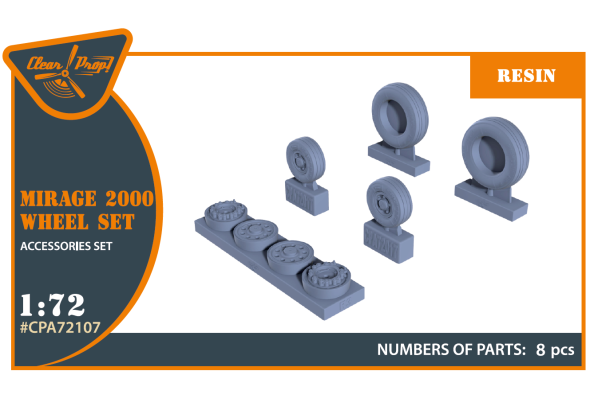 Shop 1/72 Mirage-2000 wheel set Scale Plastic Models and Accessories. Resin Parts. Clear Prop Models Online Store