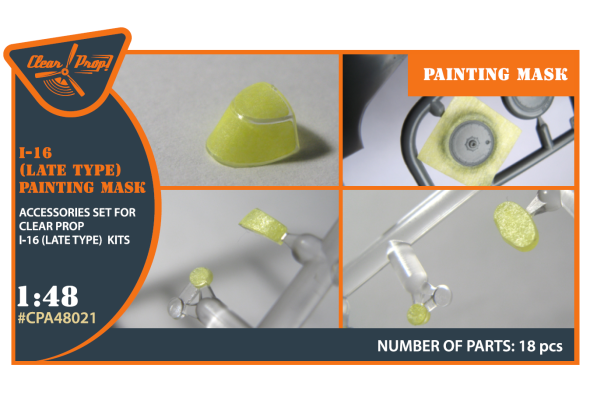Shop 1/48 I-16 (late version) painting mask on "yellow kabuki paper" for CP kit Scale Plastic Models and Accessories. Resin Parts. Clear Prop Models Online Store