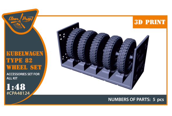 Shop 1/48 Kubelwagen type 82 Wheel set Scale Plastic Models and Accessories. Resin Parts. Clear Prop Models Online Store