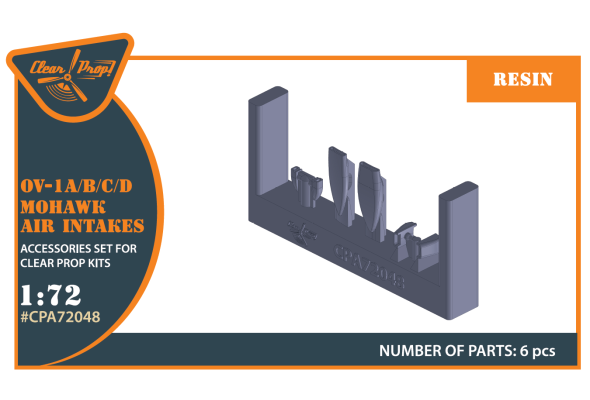 Shop 1/72 OV-1 A/B/C/D Mohawk air intakes for CP kit Scale Plastic Models and Accessories. Resin Parts. Clear Prop Models Online Store