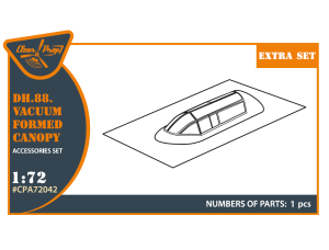 Shop 1/72 DH.88 Comet vacuum formed canopy for CP kits Scale Plastic Models and Accessories. Resin Parts. Clear Prop Models Online Store