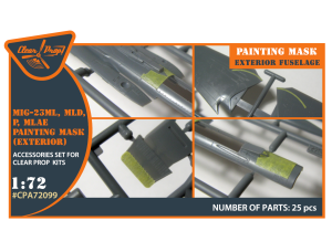 Shop 1/72 MiG-23ML, MLD, P, MLAE Exterior painting mask on "yellow kabuki paper" for CP kits Scale Plastic Models and Accessories. Resin Parts. Clear Prop Models Online Store