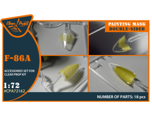 Shop 1/72 F-86A double-sided painting mask on "yellow kabuki paper" for CP kits Scale Plastic Models and Accessories. Resin Parts. Clear Prop Models Online Store